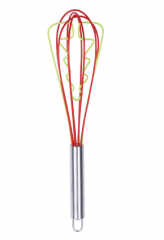 Silicone Christmas whisk with S/S handle