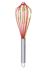Silicone Christmas whisk with S/S handle
