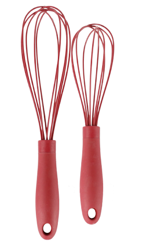 Silicone Whisk with TPR soft handle Balloon Wire Whisk for Blending, Whisking, Beating, Stirring,