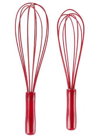Silicone Whisk with PP handle Balloon Wire Whisk for Blending, Whisking, Beating, Stirring,