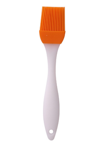 Silicone brush with PP white handle