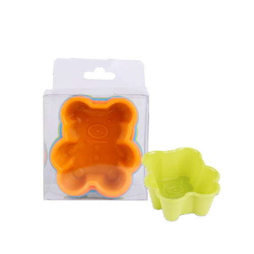 Silicone Mini Bear Cake Mold Baking Cup Muffin Mold Pudding Mold Jelly Ice Cube Mold DIY Soap Mold