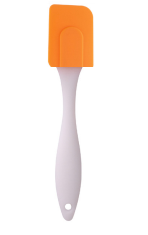 Silicone spatula with white PP handle