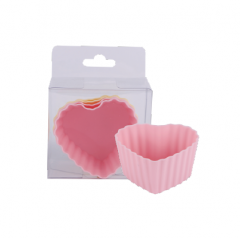 Silicone Heart Shape Baking Cup Muffin Mold Cupcake Mold Jelly Cup Pudding Mold Ice Cube Mold DIY Soap Mold