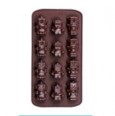 Silicone 12 holes robot chocolate mould candy mould baking mould