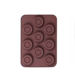 Silicone 9 holes carriage wheel chocolate mould candy mould baking mould