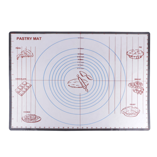 Silicone baking mat with printing measurement and glass fiber inside
