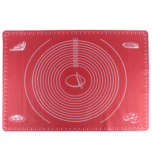 Silicone baking mat with printing measurement