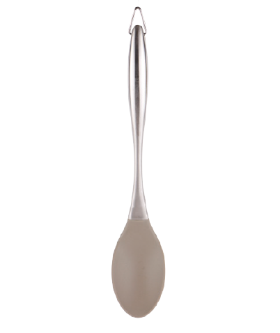 Silicone solid spoon with SS hollow handle