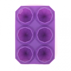 Silicone Ice Mold 6 Diamond ice cube mould ice cube tray