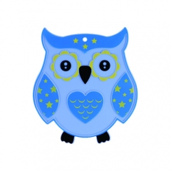 Sillicone owl shape pot mat with printing