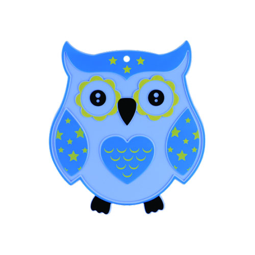Sillicone owl shape pot mat with printing