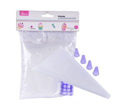 Decoration bag with 4 plastic nozzles