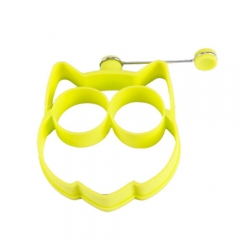 Silicone owl shape egg fryer with S/S wire,Egg Cooking Rings,Silicone egg former,Durable & Reusable Silicone Ring Eggs