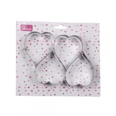 S/S heart shape cookie cutter 4pcs/set