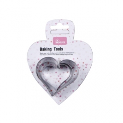 Stainless steel heart shape cookie cutter 3pcs/set