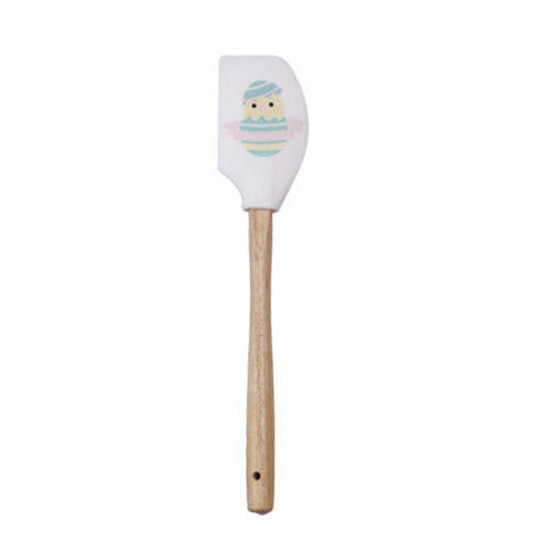 Silicone spatula with wooden handle(with printing)