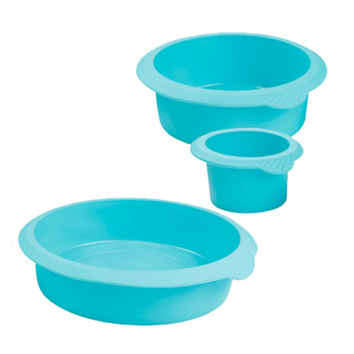 Silicone Round Cake Pan Set Cake Mold Baking Pans for 3 Tier Cake Layer Tin