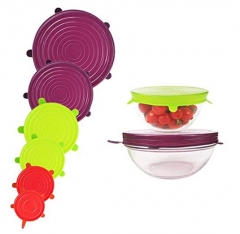 Silicone Fresh cover 6pcs/set Silicone Stretch Lids Reusable Durable Food Storage Covers