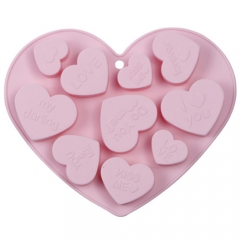 Silicone heart shape chocolate mould candy mould baking mould