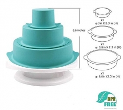 Silicone Round Cake Pan Set Cake Mold Baking Pans for 3 Tier Cake Layer Tin