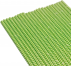 Custom Wave Patterned Green Straws 100 Pack