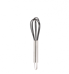 Silicone Whisk Set of 4 - Stainless Steel handle + Silicone Non-Stick Coating