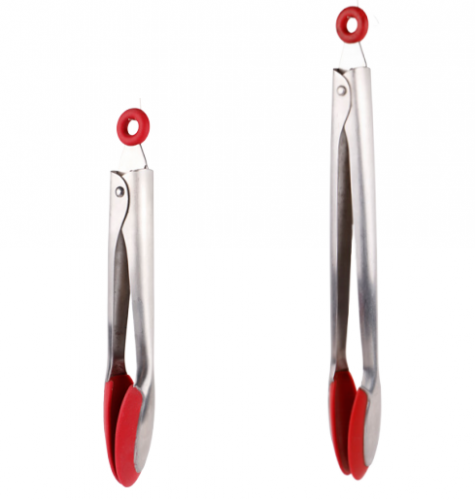 9 / 12 inch Food tongs with silicone Head