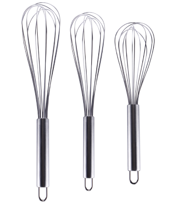 Stainless Steel Balloon Wire Whisk for Blending, Whisking, Beating, Stirring, Set of 3