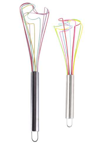 Silicone whisk with SS handle Very Sturdy Kitchen Stainless Steel Whisk