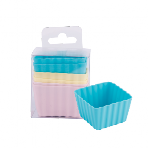 Silicone Square Baking Cup Cake Mold Muffin Mold Pudding Mold Jelly Cup Ice Cube Mold DIY Soap Mold