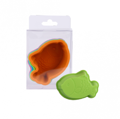 Silicone Mini Fish Cake Mold Baking Cup Muffin Mold Ice Mold Chocolate Mold Jelly Candy Mold