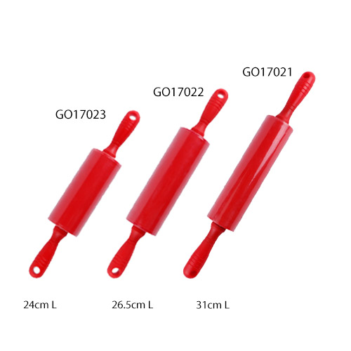 Silicone rolling pin with Plastic handle