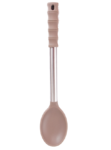 Silicone spoon with stainless steel handle silicone tube