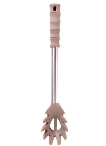 Silicone spagetti server with stainless steel handle silicone tube