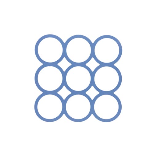 Silicone 9 circles pot mat/trivet