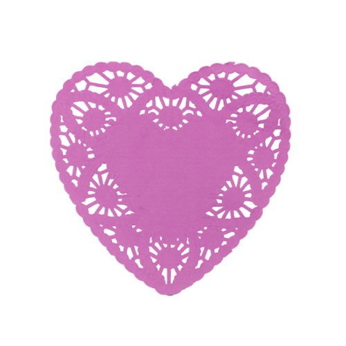 Heart shape dolies paper