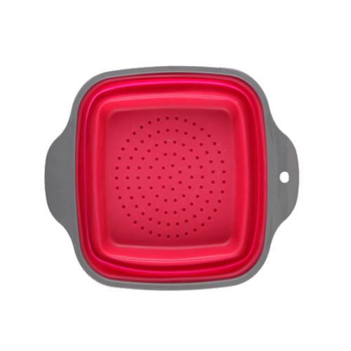 Silicone square collapsible strainer Collapsible Silicone Colanders Pasta Vegetable/Fruit Kitchen Mesh Strainers