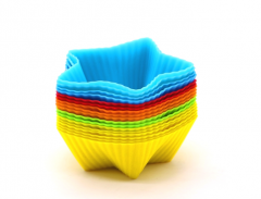 Silicone Star Baking Cup Muffin Mold Cupcake Mold Pudding Mold Jelly Cup Ice Cube Mold DIY Soap Mold