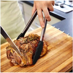 Kitchen Tongs 9/12/14 inches Stainless Steel Silicone BBQ tongs