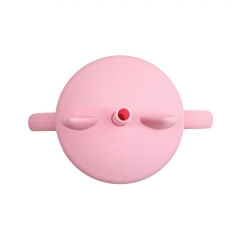 Silicone Cat Cup with Curved Straw
