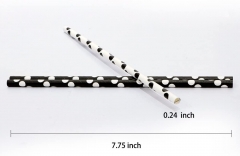 Black Dot Wrapped Straws 150 Pack